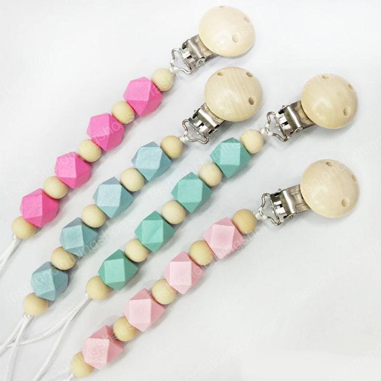 Hot Sale Baby Pacifier Holders Newborn Pacifier Clips Prevent falling Infant Cartoon Gutta percha Clips For Baby Feeding