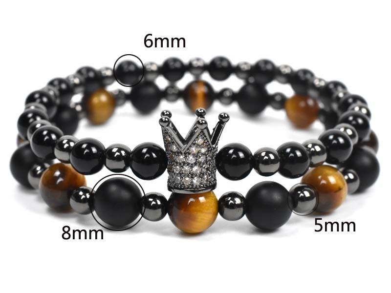 3UMeter Better Charm Bracelet Men Fashion 2019 Fashion New Gold Royal Crown Braided Adjustable Men Bracelet For Jewelry Gift