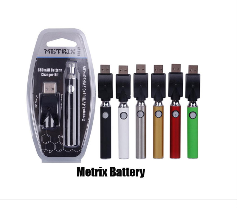 Metrix Preheat Battery Blister 650mAh Vertex Preheating Variable Voltage VV Battery USB Charger Vape Pen Kit for 510 Thread Carts Cartridge, Multi
Metrix Preheat Battery Blister 650mAh Vertex Preheating Variable Voltage VV Battery USB Charger Vape Pen Kit for 510 Thread Carts Cartridge, Multi