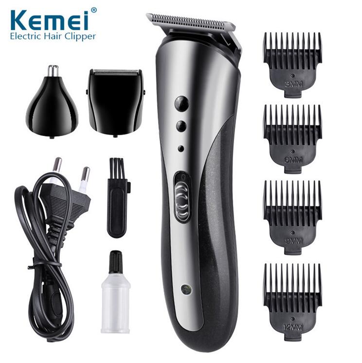 Kemei KM-1407 3 In 1 Electric Hair Clippers & Trimmers Nose Beard Trimmer Shaver Pro Hair Cutting Machine With 4 Combs
Kemei KM-1407 3 In 1 Electric Hair Clippers & Trimmers Nose Beard Trimmer Shaver Pro Hair Cutting Machine With 4 Combs