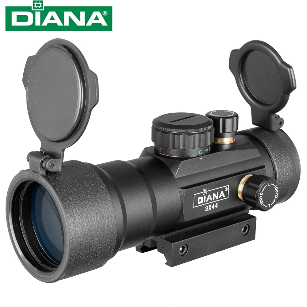 DIANA 1X40 Red Green Dot Sight Scope Tactical Optics Riflescope Fit 11/20mm Rail Rifle Scopes Hunting
DIANA 1X40 Red Green Dot Sight Scope Tactical Optics Riflescope Fit 11/20mm Rail Rifle Scopes Hunting