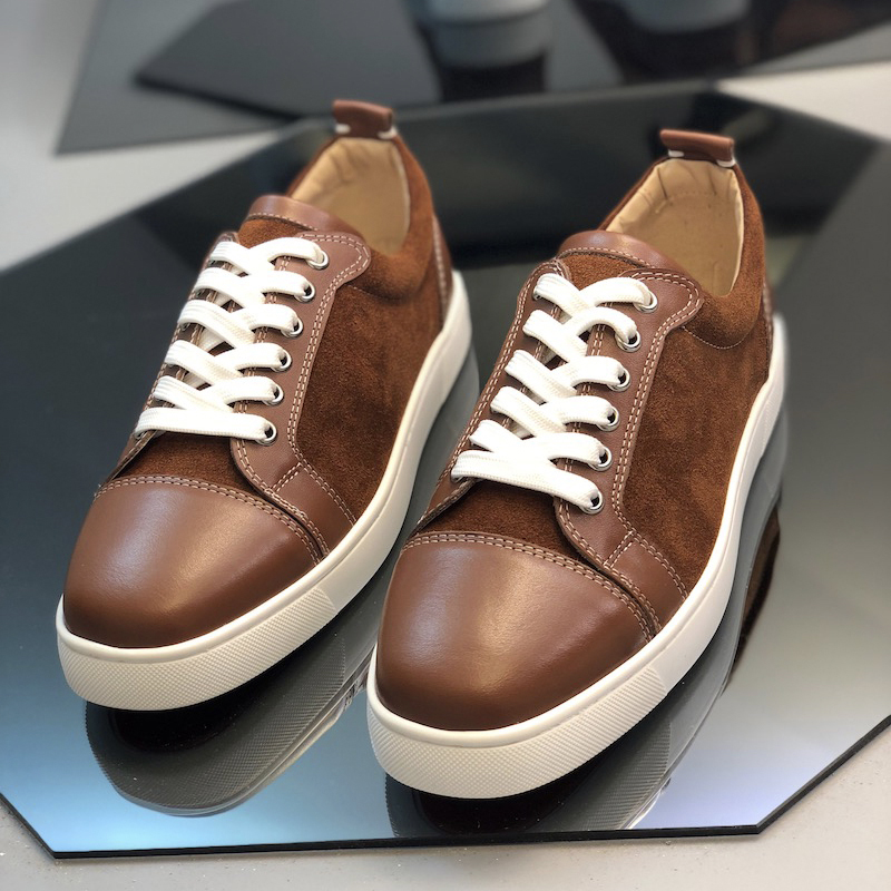 Man Red Bottom Shoes Low Top Sneakers Women Brown Suede Real Leather Trainers Studded Spikes Crystal Flats Sneakers Wedding shoes, Color 5
Man Red Bottom Shoes Low Top Sneakers Women Brown Suede Real Leather Trainers Studded Spikes Crystal Flats Sneakers Wedding shoes, Color 5