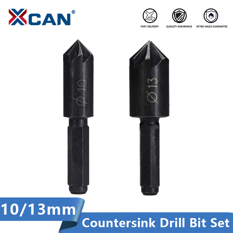 XCAN Countersink Drill Bit 2pcs 10/13mm 1/4'' Hex Shank Carbon Steel Wood Hole Drill 7 Flute Chemfer Cutter
XCAN Countersink Drill Bit 2pcs 10/13mm 1/4'' Hex Shank Carbon Steel Wood Hole Drill 7 Flute Chemfer Cutter