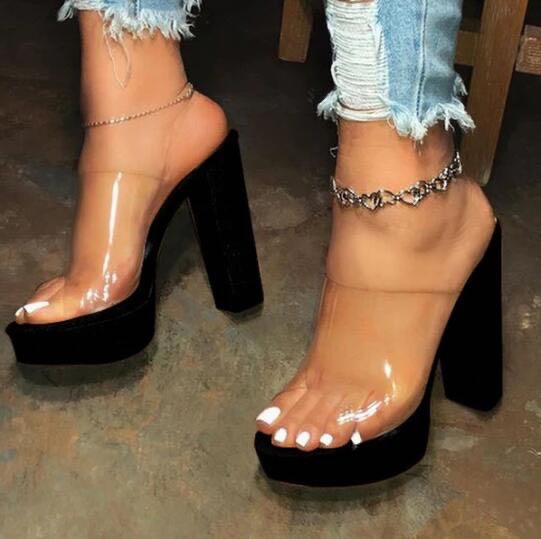 OllyMurs 2020 New Summer Fashion PVC Women Slippers Platform Round Toed Shoes Slides Outside Square Heels Black Size 35-43
OllyMurs 2020 New Summer Fashion PVC Women Slippers Platform Round Toed Shoes Slides Outside Square Heels Black Size 35-43