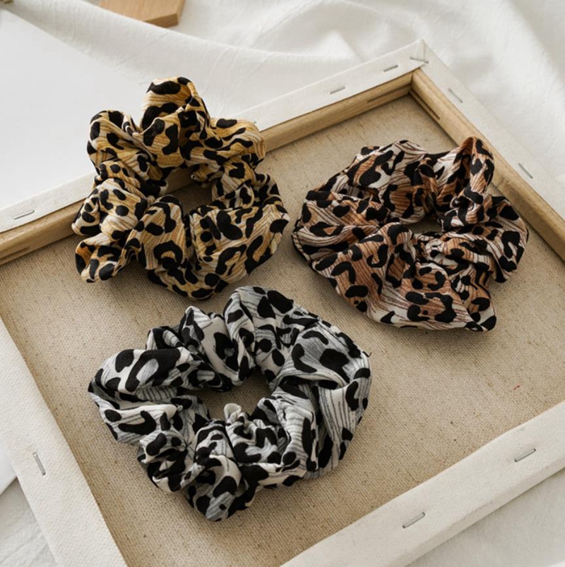 Women Hairbands Elastic Leopard Hairband Scrunchy Hair Ties Ring Rubber Band Girls Ponytail Holder Fashion Hair Accessories 11 Colors DW5136