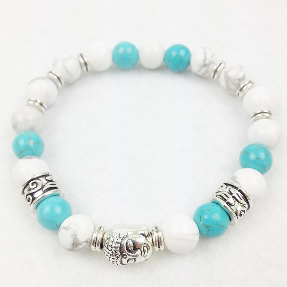 SN0276 Wholesale New Design Buddha With 8mm White Turquoise Bracelet Trendy Yoga Bracelet For Women Free Shipping, Black
SN0276 Wholesale New Design Buddha With 8mm White Turquoise Bracelet Trendy Yoga Bracelet For Women Free Shipping, Black