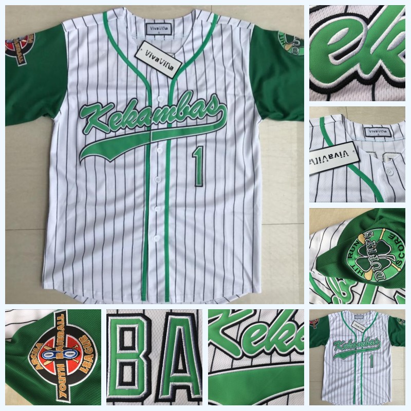 Mens Jarius 'G-Baby' Evans 1 Kekambas Baseball Jersey Includes ARCHA Patch and Duffy's Patches Double Stitched Name & Number Free Shipping, White
Mens Jarius 'G-Baby' Evans 1 Kekambas Baseball Jersey Includes ARCHA Patch and Duffy's Patches Double Stitched Name & Number Free Shipping, White
