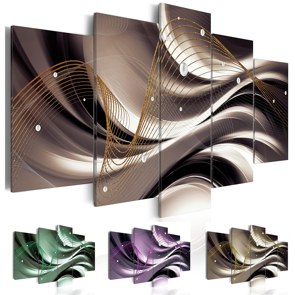 Abstract Wave Line Pearls Canvas Print Modern Art Painting Fashion Design for Home Decoration, Choose Color & Size( No Frame )