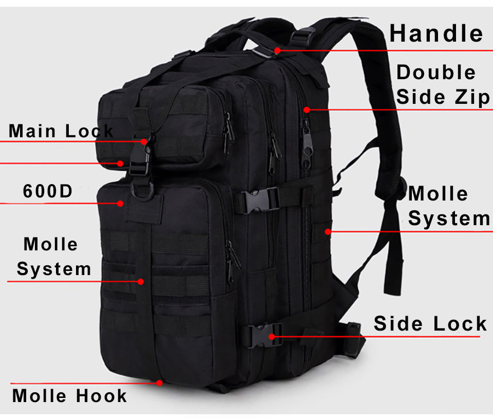 600D backpack rucksack bag Waterproof Tactical Assault Molle Pack 35L Sling Backpack Army Rucksack Bag for Outdoor Hiking Camping Hunting
600D backpack rucksack bag Waterproof Tactical Assault Molle Pack 35L Sling Backpack Army Rucksack Bag for Outdoor Hiking Camping Hunting