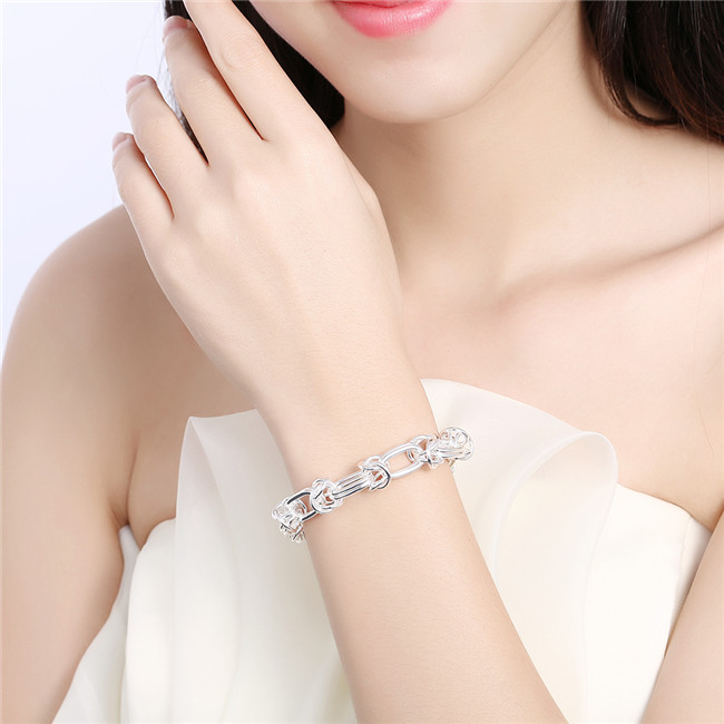 Hot sale best gift 925 silver Great leader Bracelet DFMCH025,Brand new fashion 925 sterling silver plated Chain link bracelets high grade