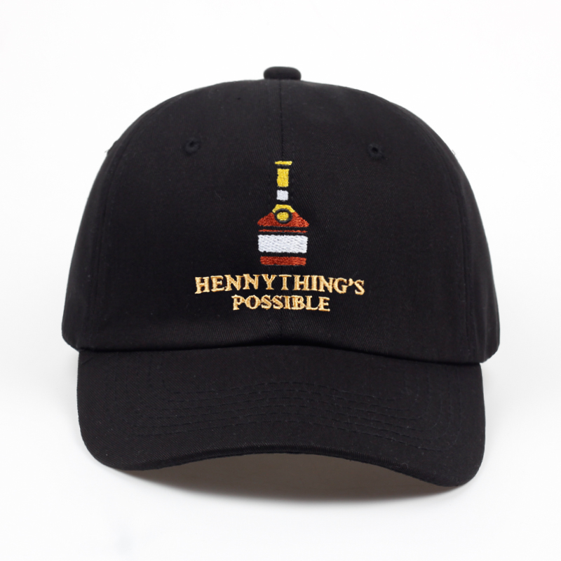 2019 new Henny Wine bottle embroidery Dad Hat men women Baseball Cap adjustable Hip-hop snapback cap hats
