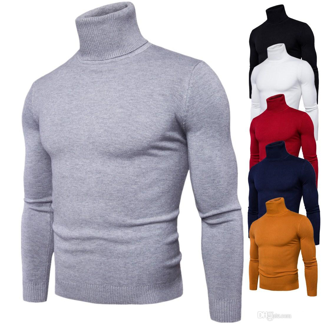 New High Quality Warm Turtleneck Sweater Men Fashion Solid Knitted Mens Sweaters Casual Slim Pullover Male High Collar Tops, White;black
New High Quality Warm Turtleneck Sweater Men Fashion Solid Knitted Mens Sweaters Casual Slim Pullover Male High Collar Tops, White;black