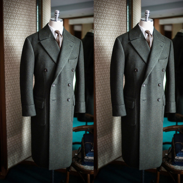 High Quality Thick Mens Wedding Suits Wool Peaked Lapel Groom Formal Wear Prom Tuxedos Best Man Blazer Suit Only One Piece