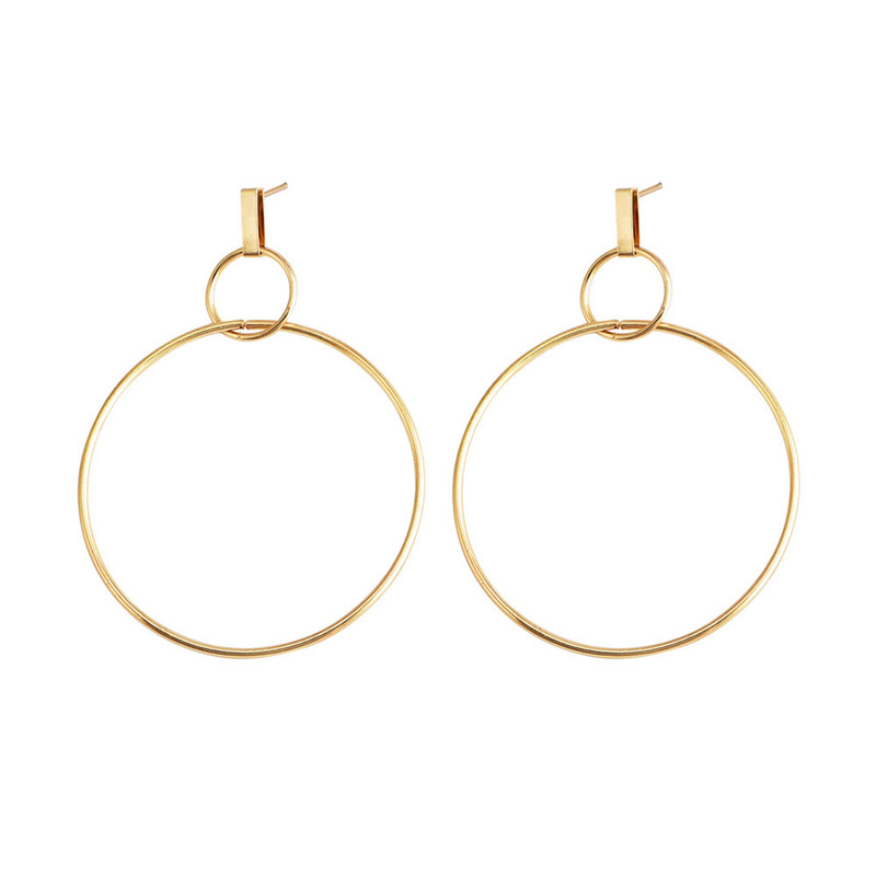 Fashion Dangle Earrings Punk Simple Gold Silver Color Big Circle Earrings For Ladies Gifts Women Hiphop Jewelry
Fashion Dangle Earrings Punk Simple Gold Silver Color Big Circle Earrings For Ladies Gifts Women Hiphop Jewelry