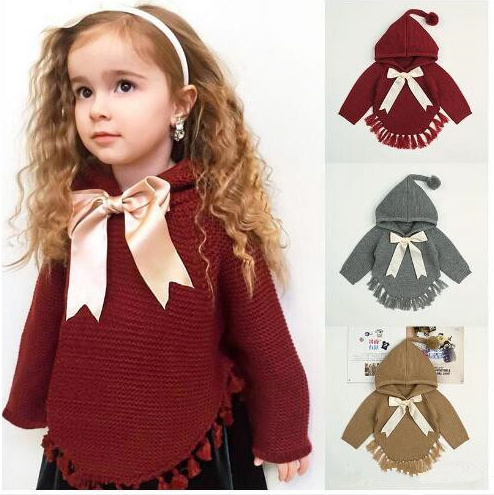 kids designer clothes Girls Pullover children Bow Knit hoodie Spring Autumn Long Sleeve winter sweater cloak fashion baby Clothing D982, Mixed colors;random delivery
kids designer clothes Girls Pullover children Bow Knit hoodie Spring Autumn Long Sleeve winter sweater cloak fashion baby Clothing D982, Mixed colors;random delivery
