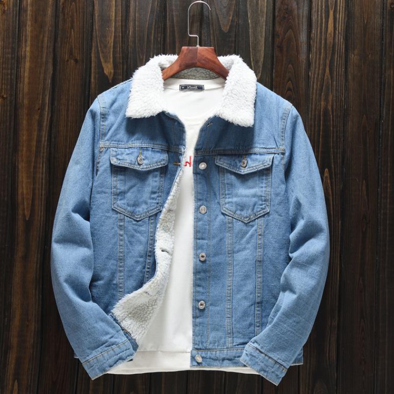 Wholesale Fashion Men Winter Artificial Lamb Wool Liner Lapel Coat Denim Coat Jean Jacket Outwear, Blue
Wholesale Fashion Men Winter Artificial Lamb Wool Liner Lapel Coat Denim Coat Jean Jacket Outwear, Blue