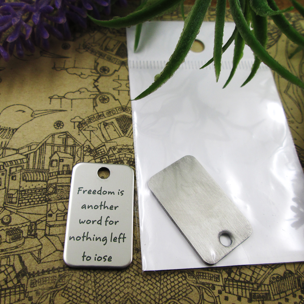 40pcs--"Freedom is another word"stainless steel charms more style for choosing DIY Charms pendants for necklace
40pcs--"Freedom is another word"stainless steel charms more style for choosing DIY Charms pendants for necklace
