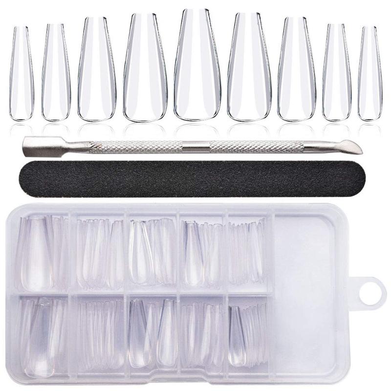 100pcs DIY Clear Coffin False Nails Extension Tool Poly Polish Gel Fake Nail Full Cover Quick Building Mold Manicure Nail Tips
100pcs DIY Clear Coffin False Nails Extension Tool Poly Polish Gel Fake Nail Full Cover Quick Building Mold Manicure Nail Tips