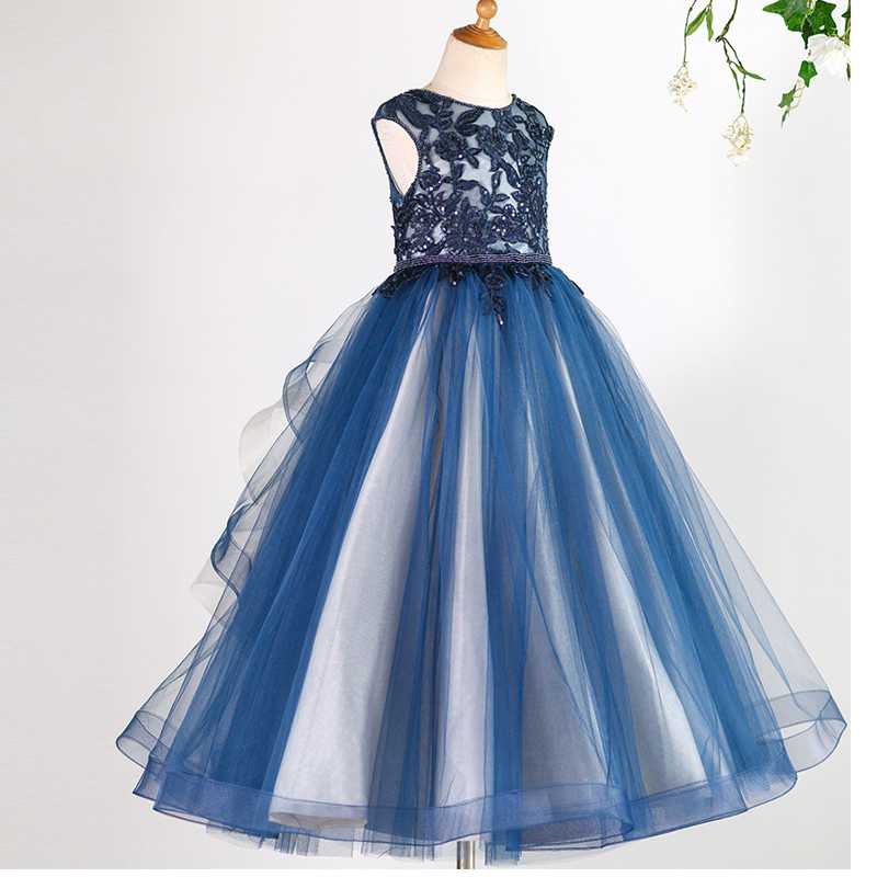 Navy Blue Flower Girl Dresses Cute Lace Beaded Tulle Formal Long Special Occasion Pageant Gowns For Wedding Girls Dress 2020
Navy Blue Flower Girl Dresses Cute Lace Beaded Tulle Formal Long Special Occasion Pageant Gowns For Wedding Girls Dress 2020
