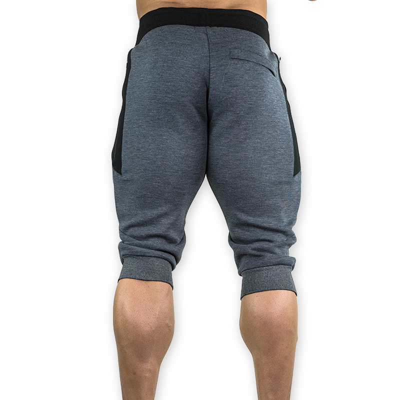 Men's Cotton Casual shorts 3/4 Jogger Capri Pants Breathable Below Knee Short Pants with Three Pockets MX200324