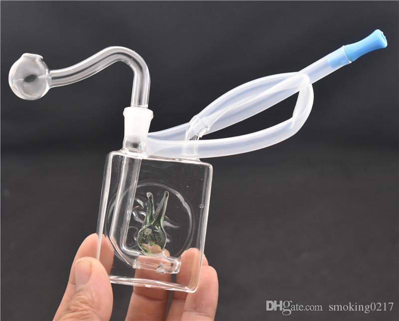 New Square Glass Oil Burner Bong Water Pipes with Recycler Mini Dab Rig Hand Bongs with 10mm Male Glass Oil Burner Pipe and Hose
New Square Glass Oil Burner Bong Water Pipes with Recycler Mini Dab Rig Hand Bongs with 10mm Male Glass Oil Burner Pipe and Hose