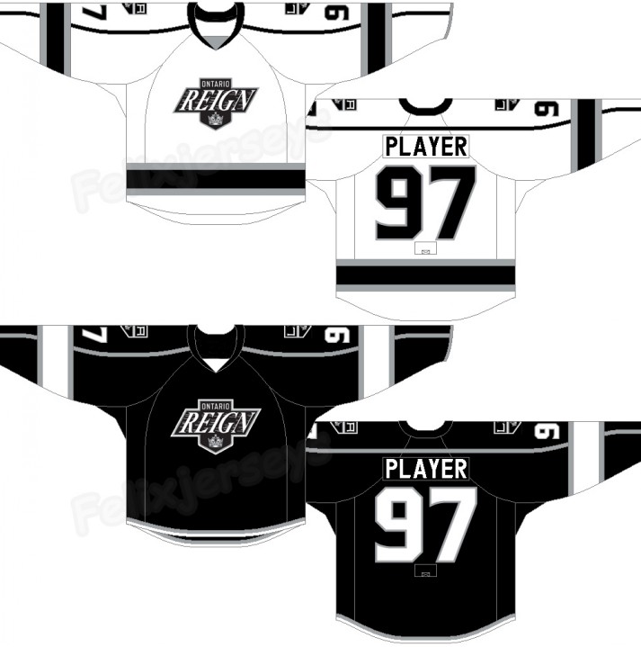 Ontario Reign Custom Martin Frk Carl Grundstrom Mikey Eyssimont Paul Ladue Brett Sutter Kale Clague Matt Luff Lance Bouma Hockey Jerseys, White
Ontario Reign Custom Martin Frk Carl Grundstrom Mikey Eyssimont Paul Ladue Brett Sutter Kale Clague Matt Luff Lance Bouma Hockey Jerseys, White