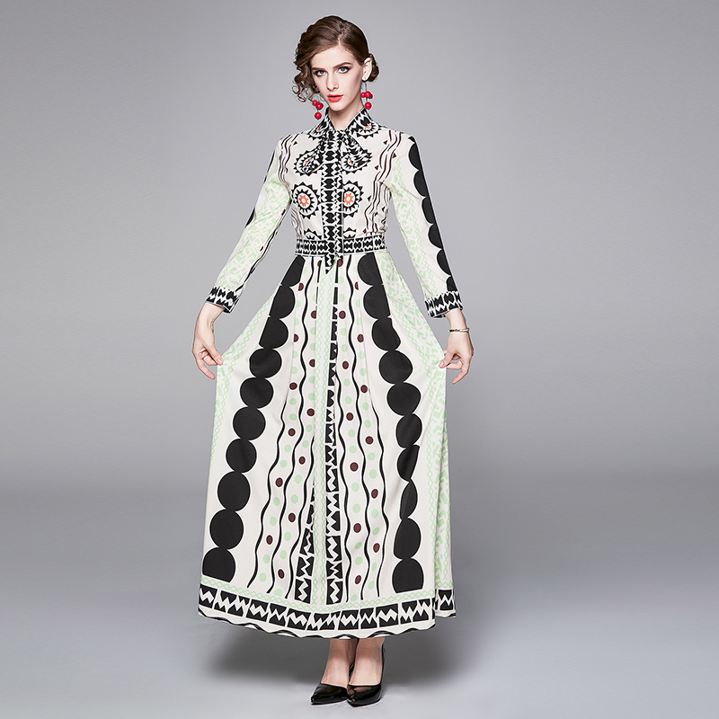 Luxury Runway White Printed Elegant Dress Women Long Sleeve Party Prom Bow Ladies Button Shirt Dress Casual Office Designer Dresses, Black;gray
Luxury Runway White Printed Elegant Dress Women Long Sleeve Party Prom Bow Ladies Button Shirt Dress Casual Office Designer Dresses, Black;gray