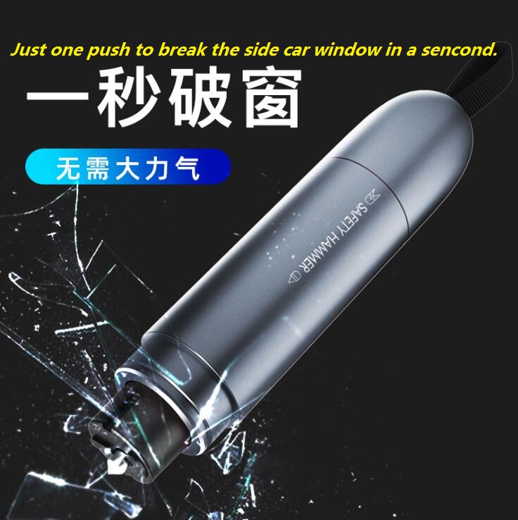 Portable Mini Aluminium Alloy Two-in-One Lifesaving Safe Hammer & Seat Belt Cutter For Cars
Portable Mini Aluminium Alloy Two-in-One Lifesaving Safe Hammer & Seat Belt Cutter For Cars