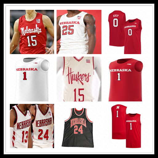 Custom Ncaa College Nebraska Cornhuskers Basketball Jerseys Men THORIR THORBJARNARSON HAANIF CHEATHAM YVAN OUEDRAOGO CHARLIE EASLEY AROP