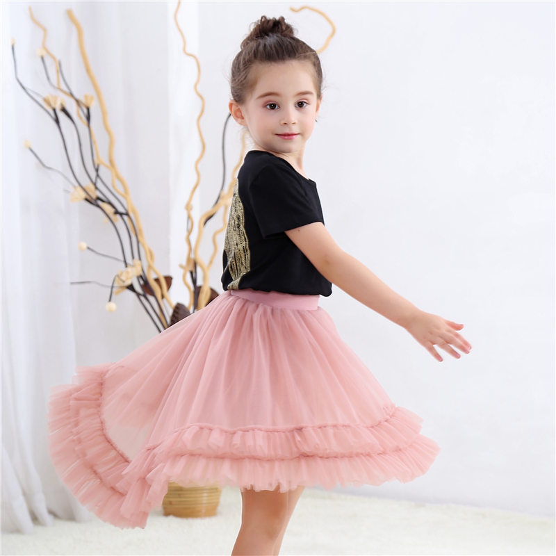 Girls Hi-lo tutu skirts Kids girl Mauve Tulle Skirt Wedding Bridal Bridesmaid Skirt Knee Length Skirt with Ruffles 1-10 YS