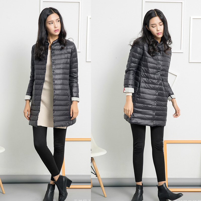 Wipalo Autumn Winter Casual Coat Parkas For Women Female Snow Warm Jacket Long Thin Duck Down Coat For Laides Long Sleeve Coat V191025