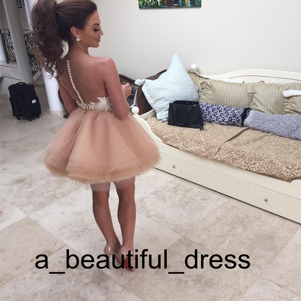 Sexy Short Tulle Cocktail Graduation Dresses Lace Applique Jewel Neck Tiered A Line Formal Party Gowns Hot Sale Homecoming Dress GD7809