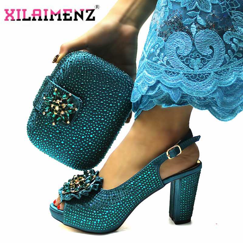 High Quality Italian New Design Matching Shoes and Bag Set in Teal Color Comfortable Heels Lady Shoes and Bag for Party
High Quality Italian New Design Matching Shoes and Bag Set in Teal Color Comfortable Heels Lady Shoes and Bag for Party