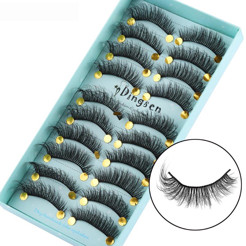 10 Pairs Faux Mink Hair False Eyelashes Fluffy Cruelty-free Lashes Handmade Cross Long Eyelashes Extension Natural Makeup Tools
10 Pairs Faux Mink Hair False Eyelashes Fluffy Cruelty-free Lashes Handmade Cross Long Eyelashes Extension Natural Makeup Tools