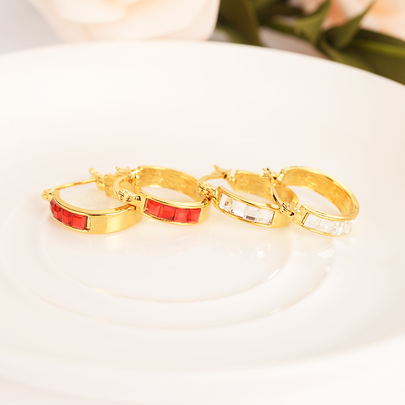 Charm Fashion Austrian Zircon Stone Hoop Earrings Elegant Gold For Women Girls Crystal Earring Gift
Charm Fashion Austrian Zircon Stone Hoop Earrings Elegant Gold For Women Girls Crystal Earring Gift