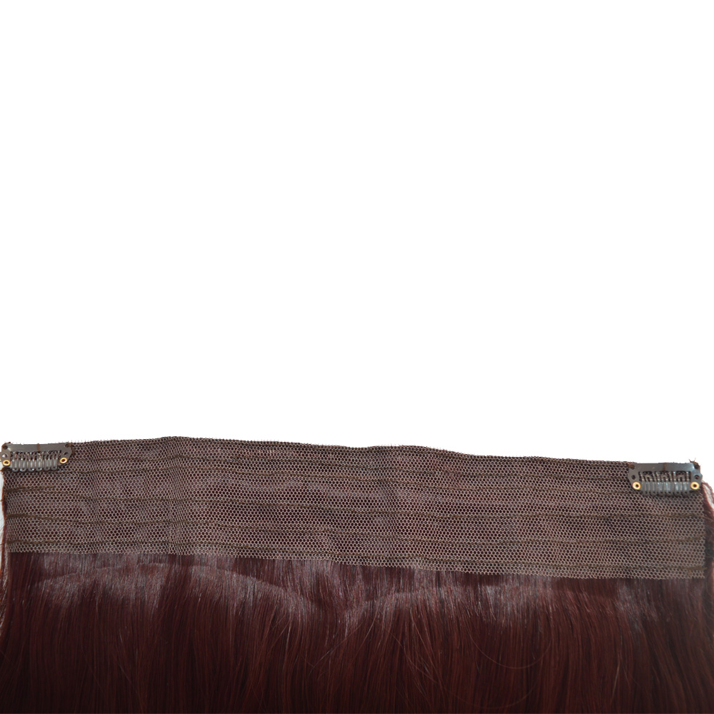 100g One Piece Flip In Human Hair Extensions 99J Color Dark Red Color Clip In Human Hair Extensions Highlights