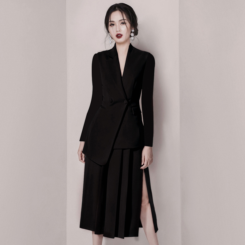 Ellacey High-end Professional Wear Women's Suit Temperament Fashion Blazer Skirt Suit Banquet Business Attire Two-piece, Black
Ellacey High-end Professional Wear Women's Suit Temperament Fashion Blazer Skirt Suit Banquet Business Attire Two-piece, Black