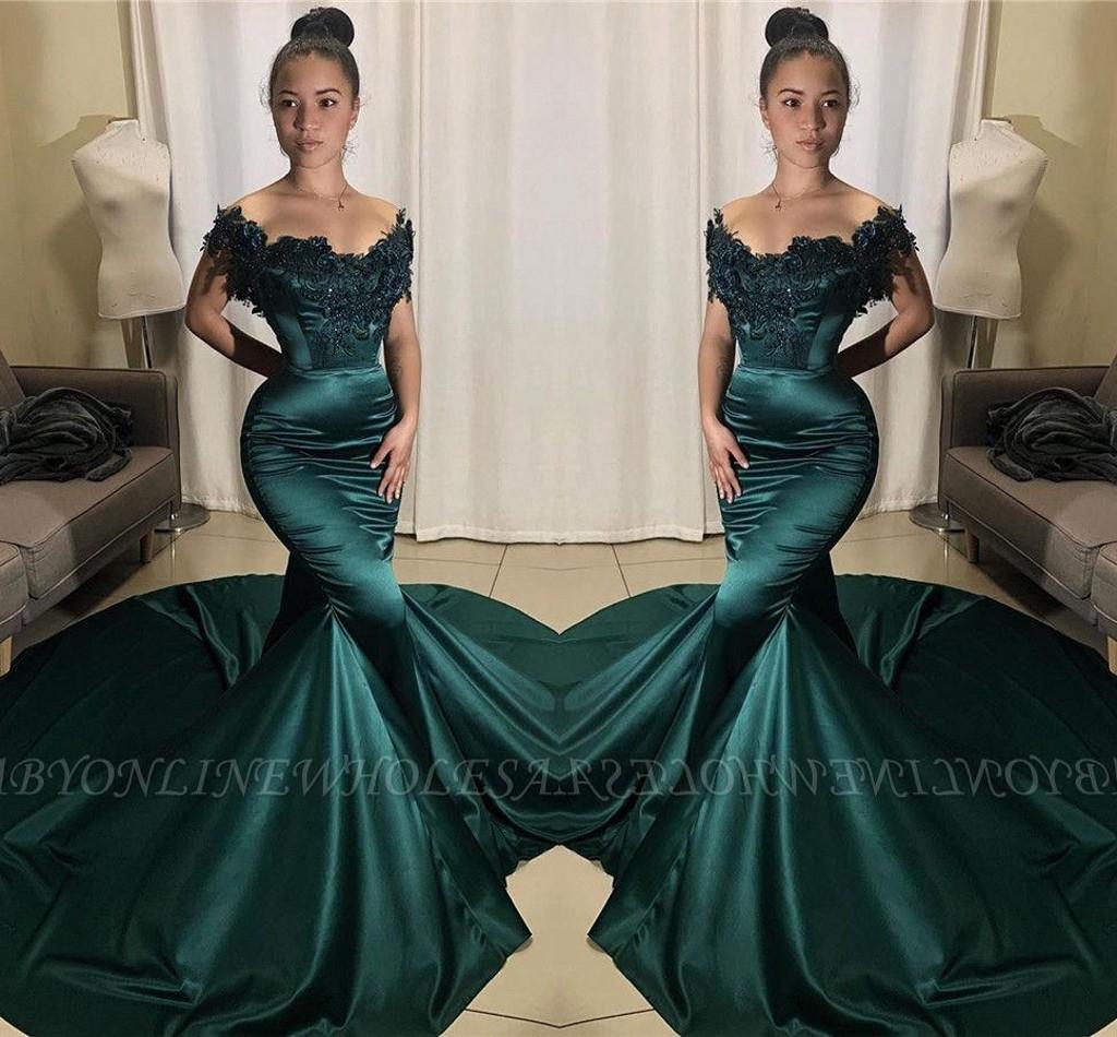 Off the Shoulder Dark Green Mermaid Prom Dresses 2020 New Black Girls Satin Applique Evening Gowns Formal Occasion Vestidos de fiesta BC2939, Ivory
Off the Shoulder Dark Green Mermaid Prom Dresses 2020 New Black Girls Satin Applique Evening Gowns Formal Occasion Vestidos de fiesta BC2939, Ivory