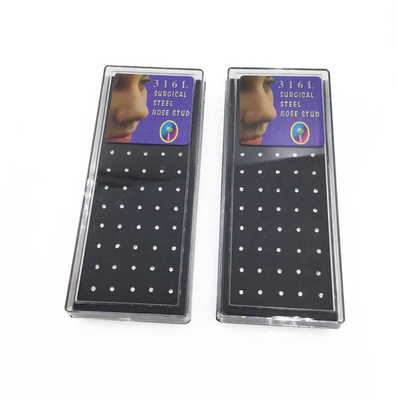 40pcs/lots Stainless Steel Crystal Nose Rings Studs Body Jewelry DIY Fashion Accessories For Women Men, Silver
40pcs/lots Stainless Steel Crystal Nose Rings Studs Body Jewelry DIY Fashion Accessories For Women Men, Silver