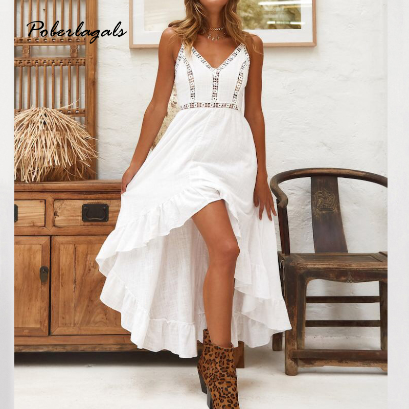 Summer Vintage Womens robe dress Women Bohemia Sexy Strap v-neck hollow lace maxi long Dresses Women vestido de 2018 sundress, White
Summer Vintage Womens robe dress Women Bohemia Sexy Strap v-neck hollow lace maxi long Dresses Women vestido de 2018 sundress, White