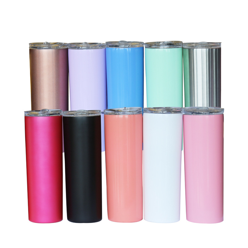 27 color!!!20oz Skinny Tumbler seamless Stainless Steel slim tumblers Vacuum Insulated straight mug with leakproof lid от DHgate WW