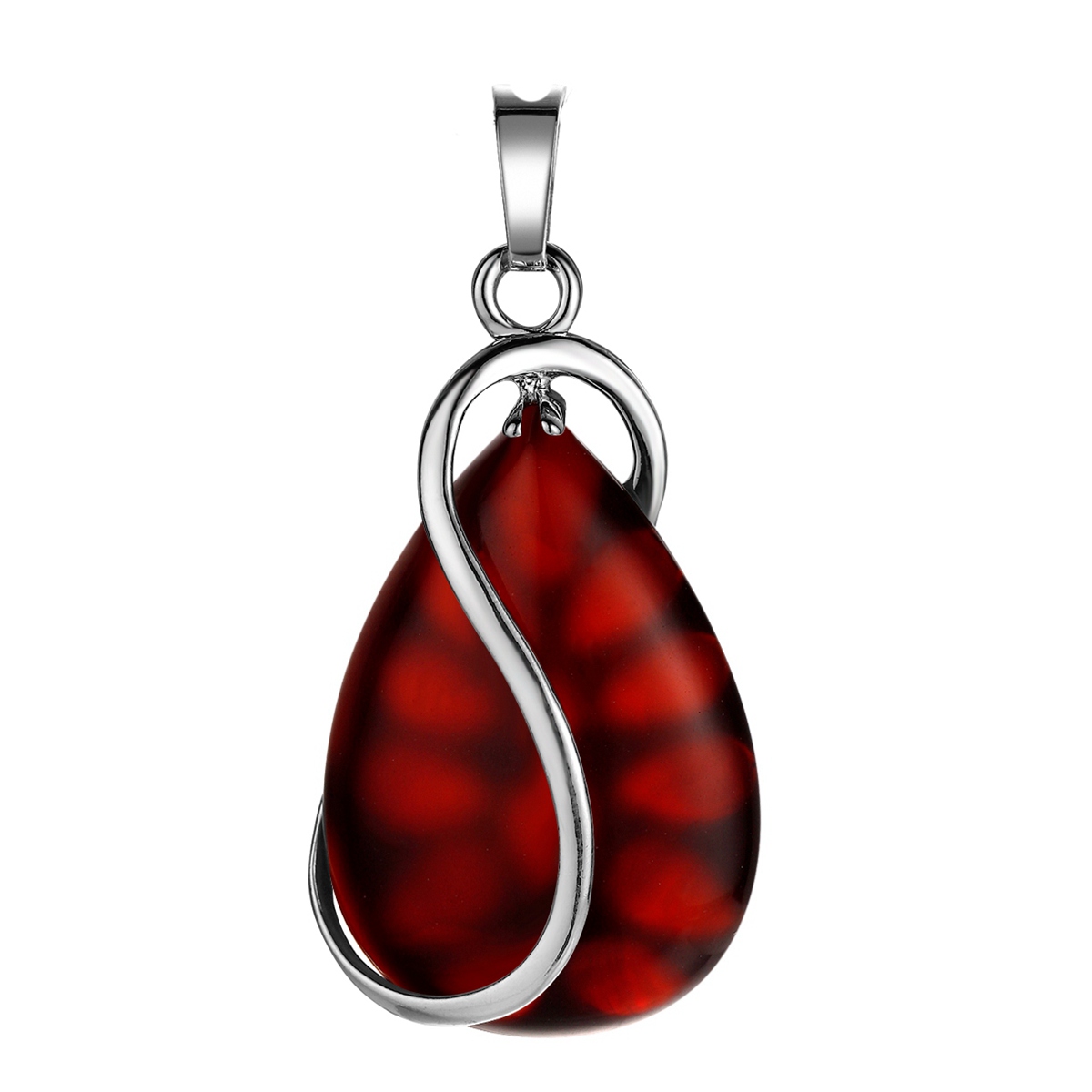 qimoshi Natural stone pendant S-shaped woman necklace stainless steel healing energy sweater chain Christmas gift 12pcs