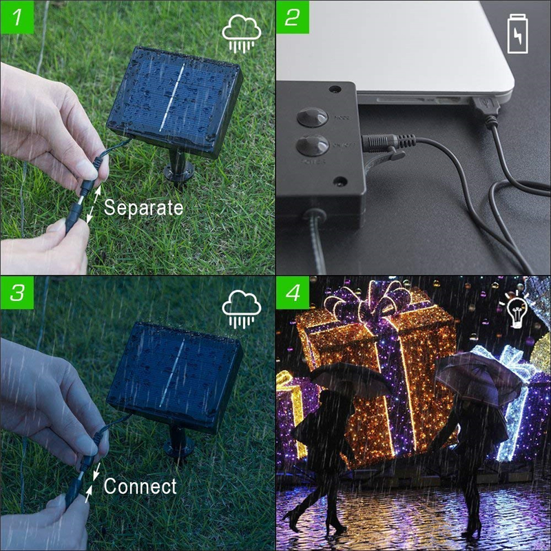 Solar Fairy String Lights 32M 300LEDs 8 Modes Solar Christmas Lights Waterproof Fairy Xmas Lamp for Party Holiday Decorations