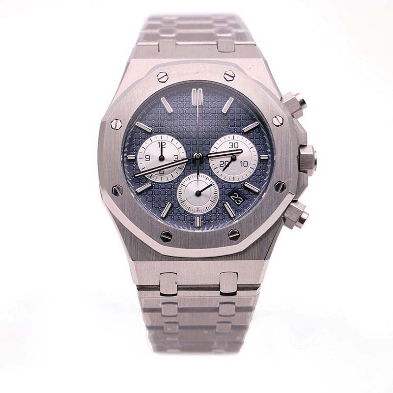 Outdoor Quartz Chronograph Mens Watch Watches Men Wristwatches Solid Case Back 41MM Blue Dial With Subdials and A Stainless Steel Bracelet, Slivery;brown
Outdoor Quartz Chronograph Mens Watch Watches Men Wristwatches Solid Case Back 41MM Blue Dial With Subdials and A Stainless Steel Bracelet, Slivery;brown