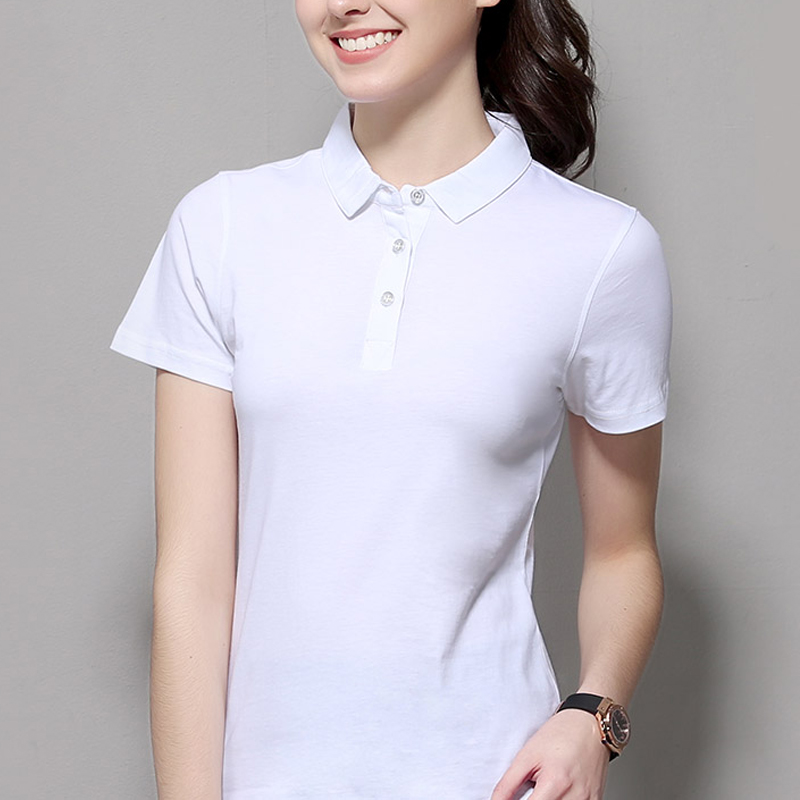 Summer Fashion Polo Shirt Women New Casual Short Sleeve Slim Polos Mujer Shirts Tops Plus Size Female Cotton Polo Shirt, White
Summer Fashion Polo Shirt Women New Casual Short Sleeve Slim Polos Mujer Shirts Tops Plus Size Female Cotton Polo Shirt, White