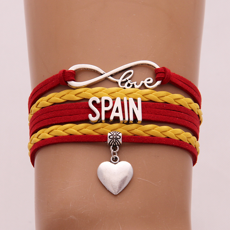 Infinity Love Spain Bracelets Bangles Heart Charm Braided Leather Bracelet Wrist Jewelry For Women Men Drop Shipping
Infinity Love Spain Bracelets Bangles Heart Charm Braided Leather Bracelet Wrist Jewelry For Women Men Drop Shipping