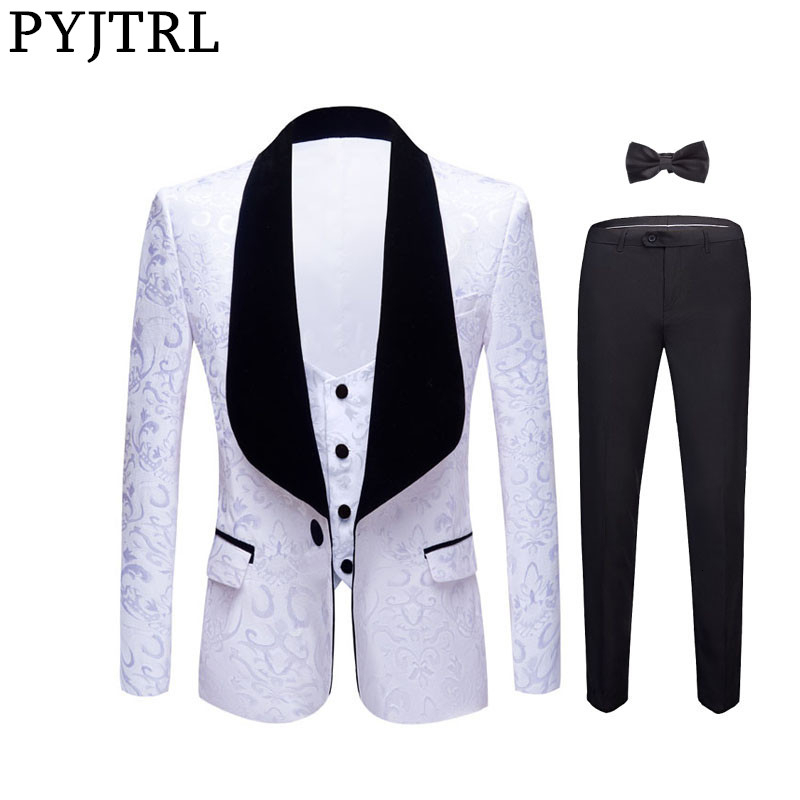 PYJTRL New 4 Pieces Set Wedding Groom Shawl Lapel Jacquard Tuxedo Pink Yellow Black Red Pure White Slim Fit Prom Dress Suits Men
PYJTRL New 4 Pieces Set Wedding Groom Shawl Lapel Jacquard Tuxedo Pink Yellow Black Red Pure White Slim Fit Prom Dress Suits Men