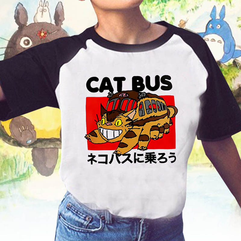 Women' T-Shirt Cartoon Totoro Ride The Cat Bus Female Shirts Japanese Anime Summer Printed T Short Sleeve Tops, As pic
Women' T-Shirt Cartoon Totoro Ride The Cat Bus Female Shirts Japanese Anime Summer Printed T Short Sleeve Tops, As pic