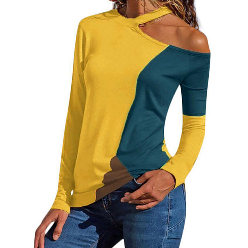 2020 Women Long Sleeve T-shirt Sexy Off the Shoulder Halter vogue style female strapless long sleeve hanging neck clothing, 2#
2020 Women Long Sleeve T-shirt Sexy Off the Shoulder Halter vogue style female strapless long sleeve hanging neck clothing, 2#