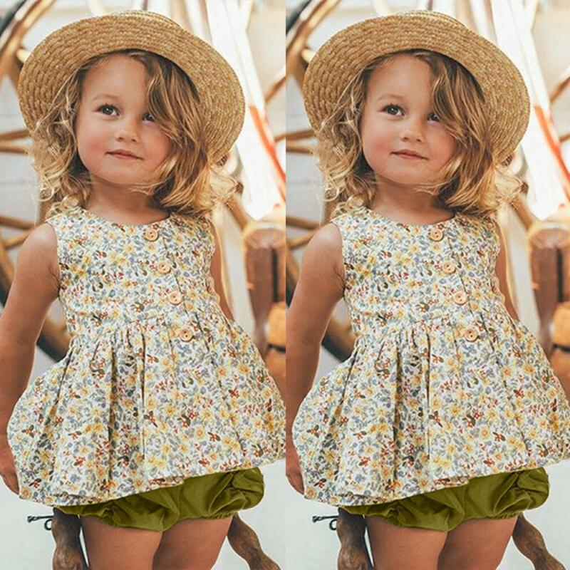 Toddler Kids Baby Girls Clothes Set Causal Sleeveless Floral Button Tank Tops+solid Shorts Outfits Summer Girls Clothing Set New, As pic
Toddler Kids Baby Girls Clothes Set Causal Sleeveless Floral Button Tank Tops+solid Shorts Outfits Summer Girls Clothing Set New, As pic